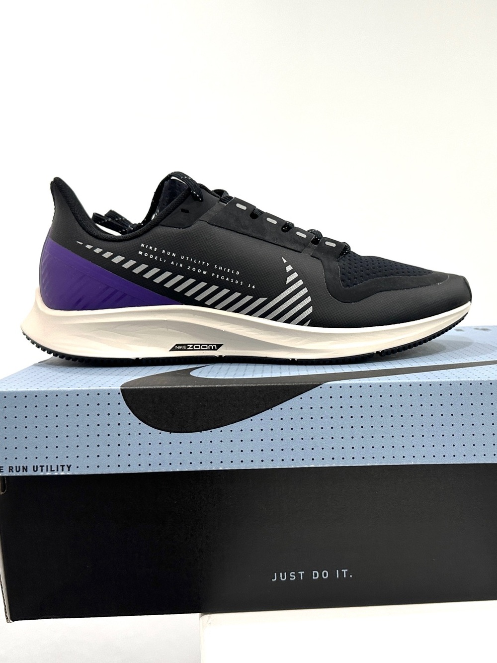 Nike Black and Purple Women's Running Shoe [New in Box]